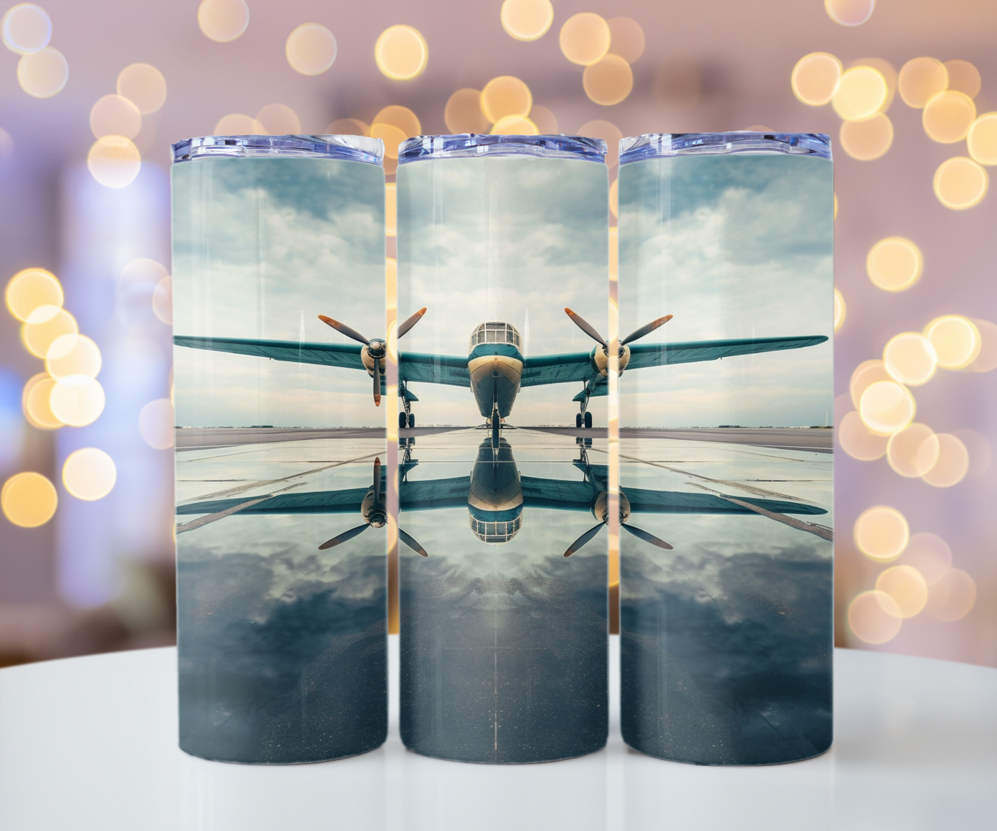 Aviation Airplanes 20oz Tumbler with Straw