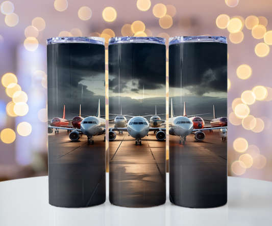 Aviation Airplanes 20oz Tumbler with Straw