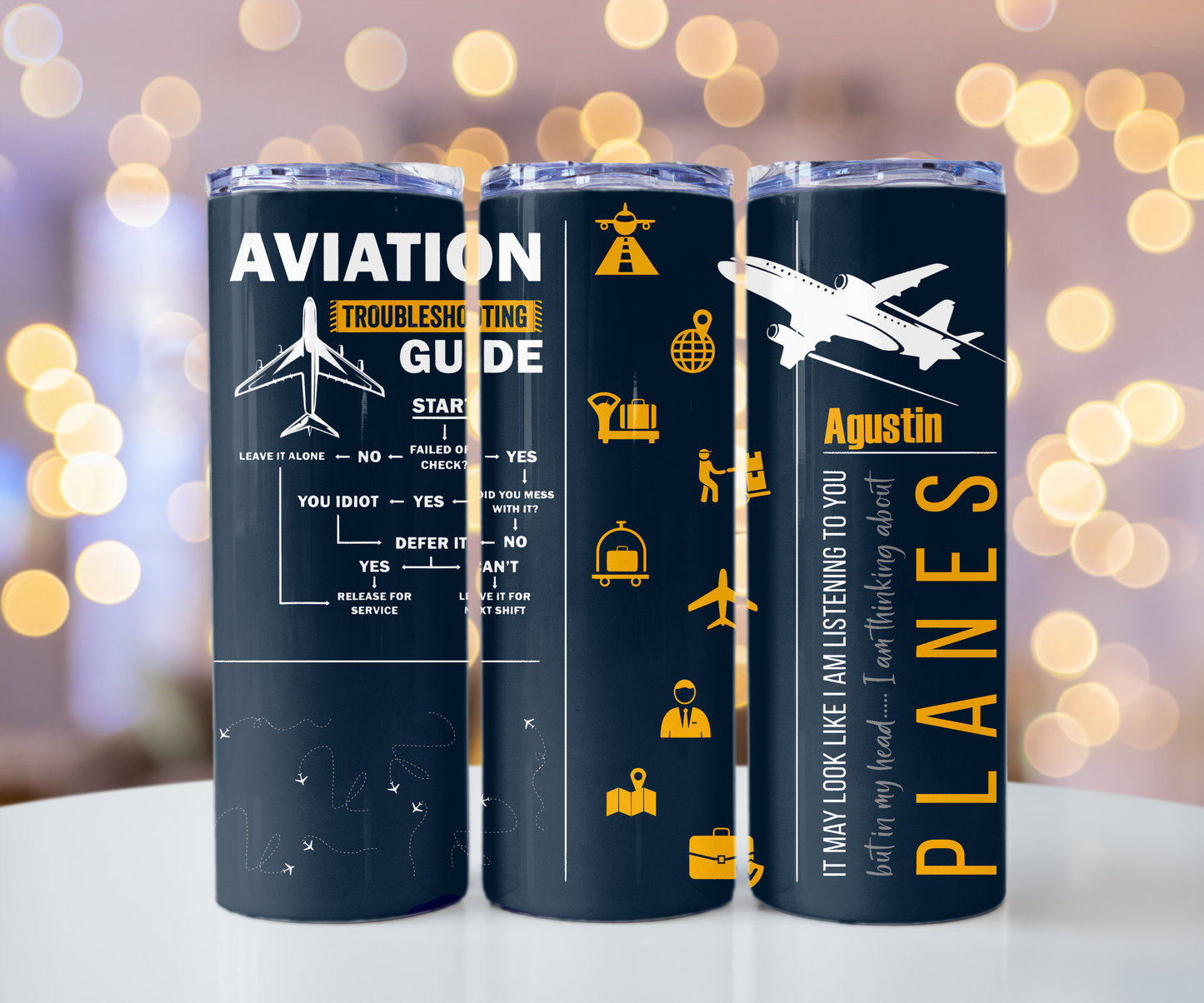 Aviation Troubleshooting Guide 20oz Tumbler with Straw