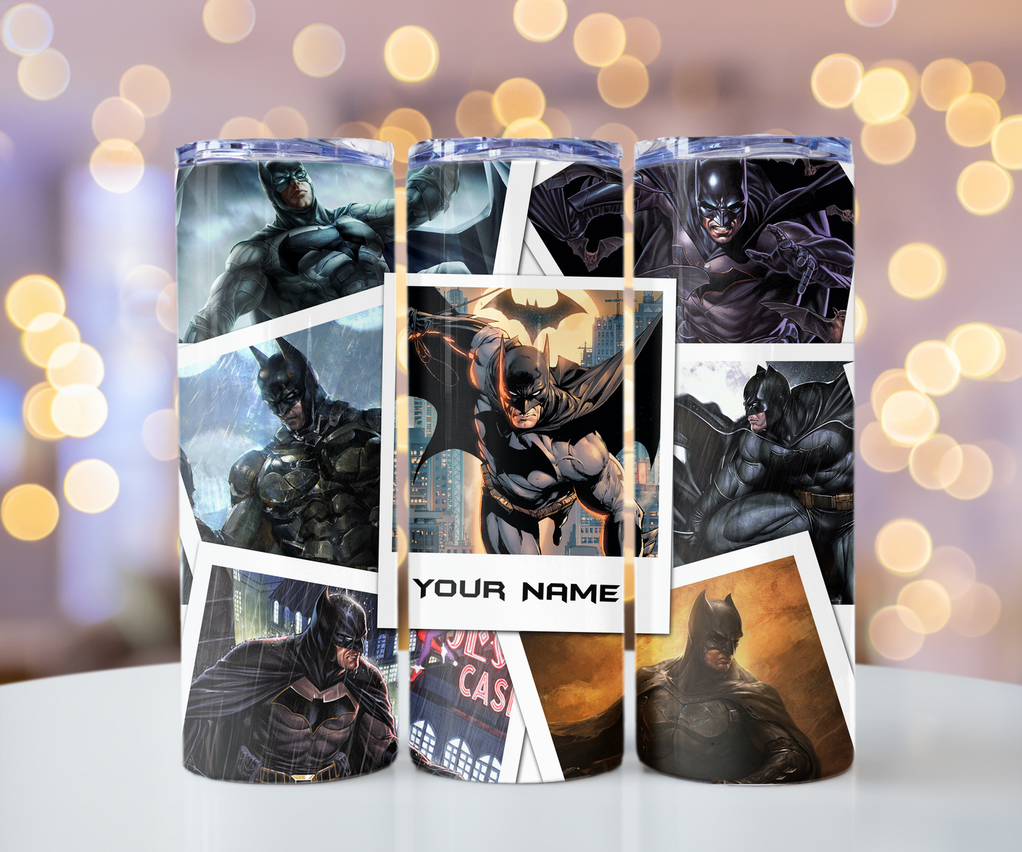 Batman comic character Flowers 20oz Tumbler with Straw