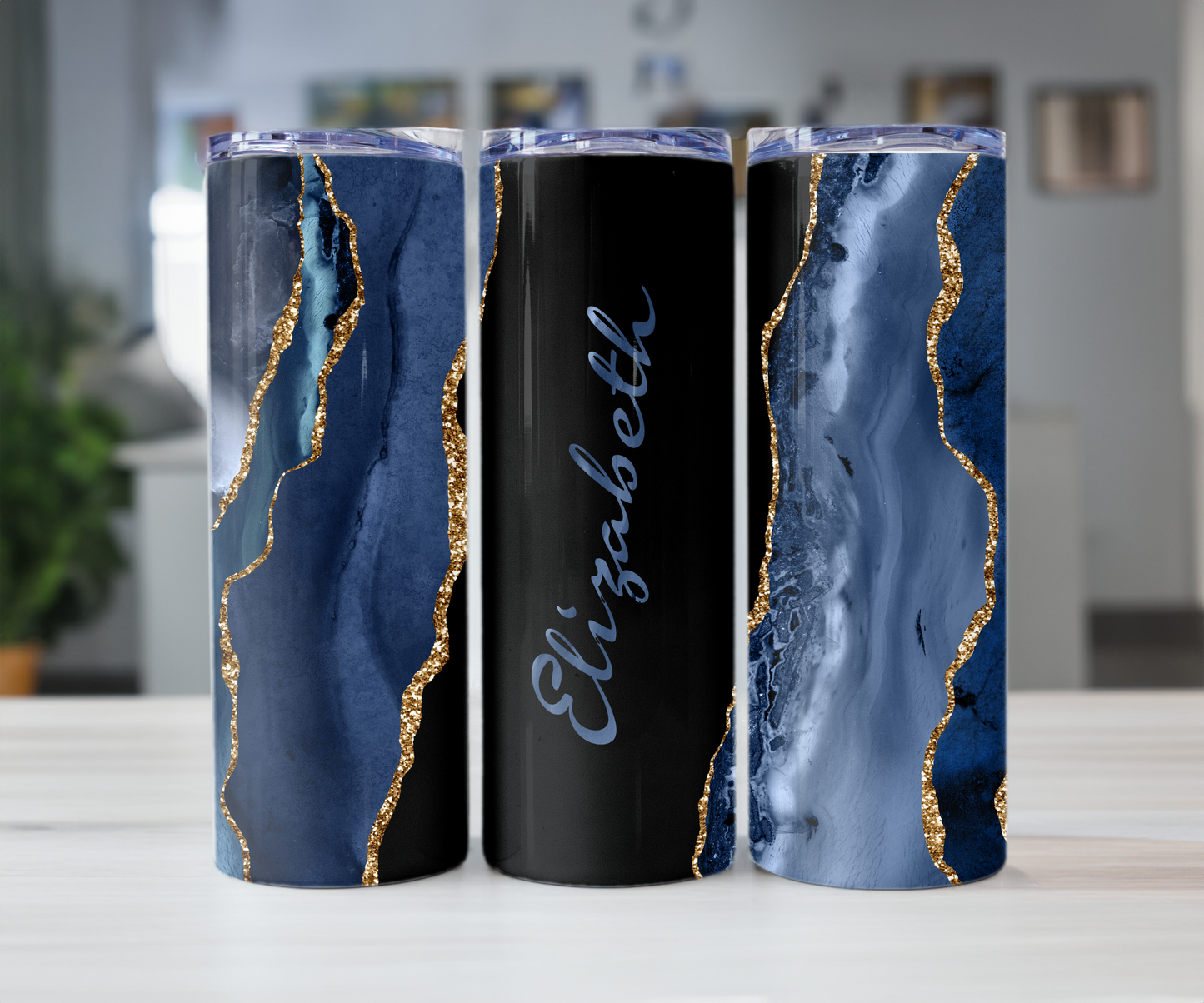 Blue Marble 20oz Tumbler with Straw