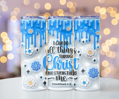 I can do all things through Christ 20oz Tumbler with Straw