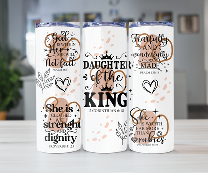 Daughter of the King 20oz Tumbler with Straw