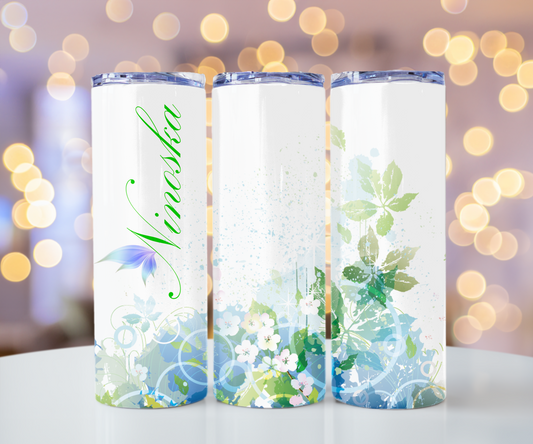 Fairy Floral 20oz Tumbler with Straw