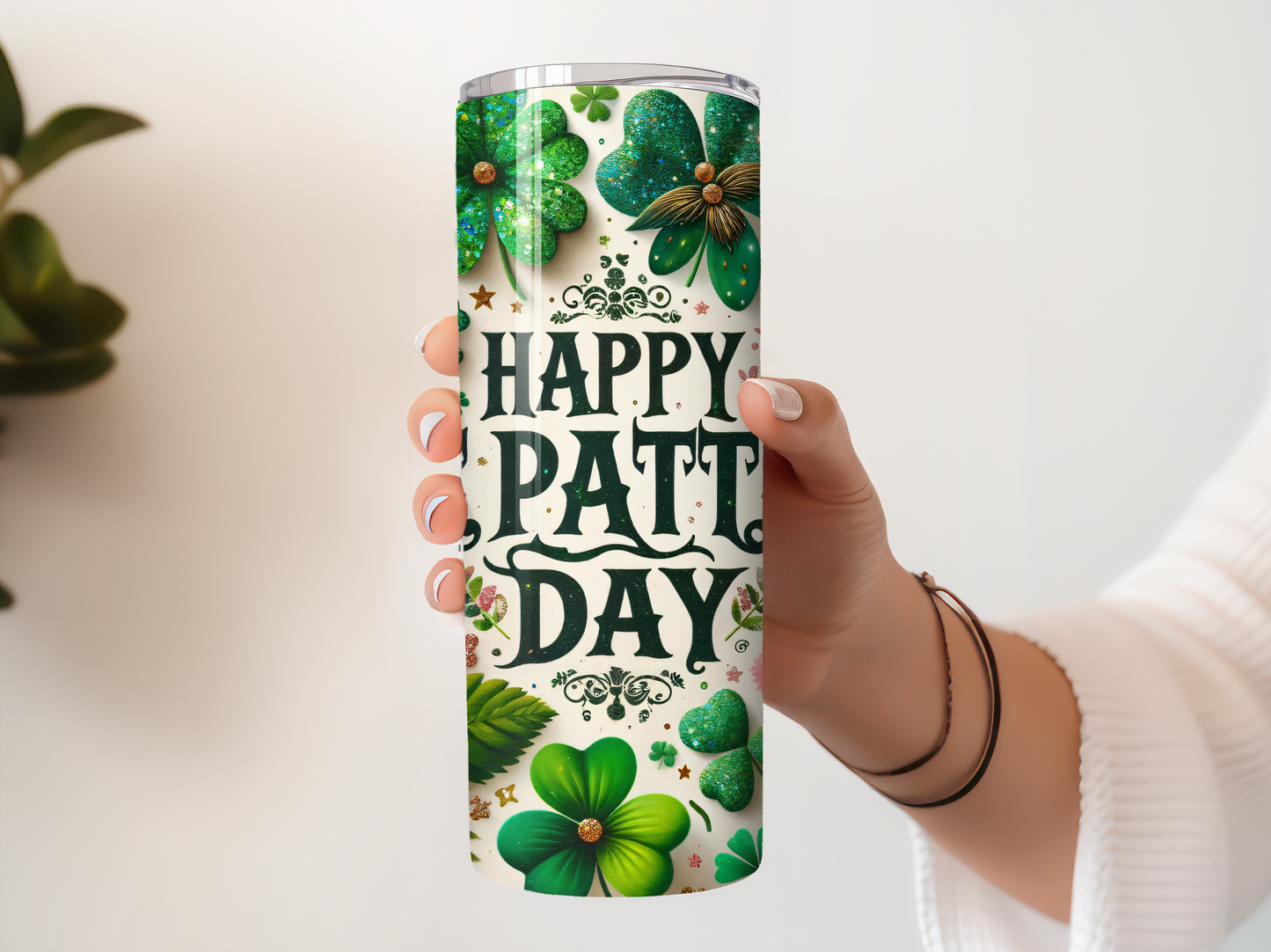 Happy St Patty's day 20oz Tumbler with Straw