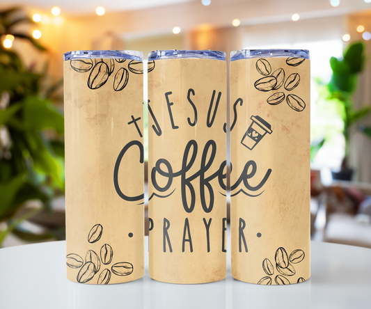 Jesus Coffee Prayer 20oz Tumbler with Straw