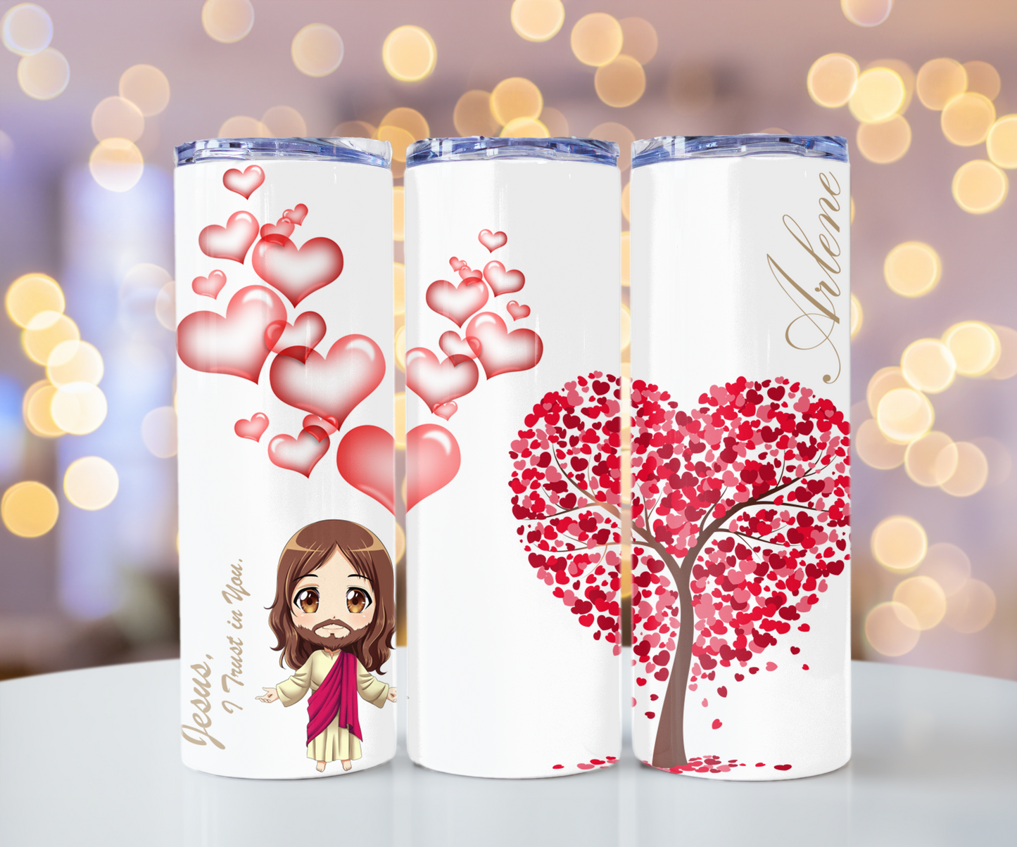 Heart Tree with Jesus 20oz Tumbler with Straw