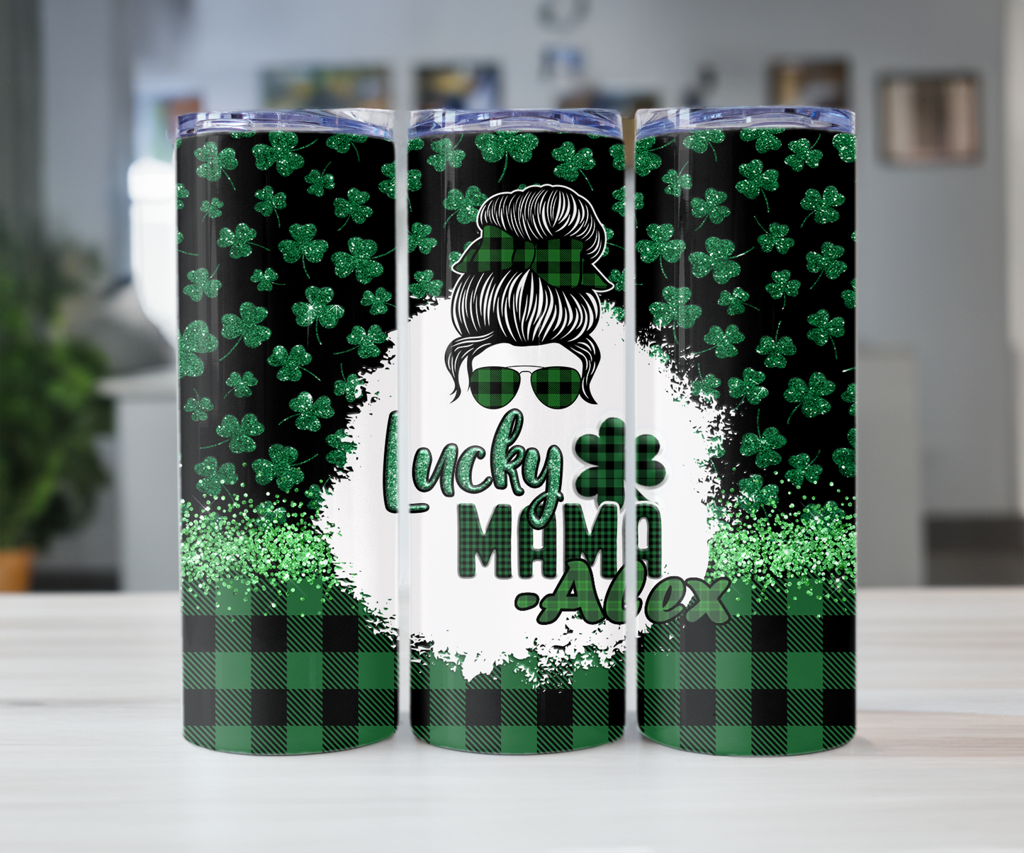 Lucky mama 20oz Tumbler with Straw