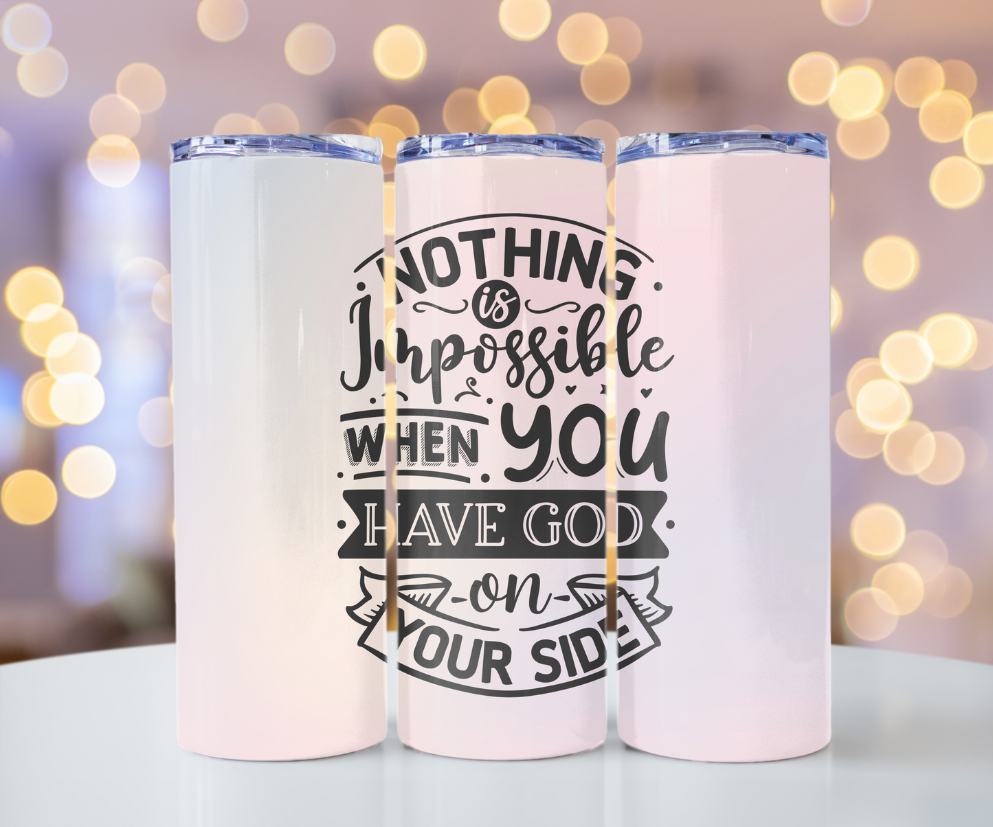 Nothing is impossible 20oz Tumbler with Straw