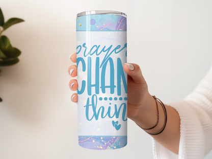 Prayer changes things 20oz Tumbler with Straw