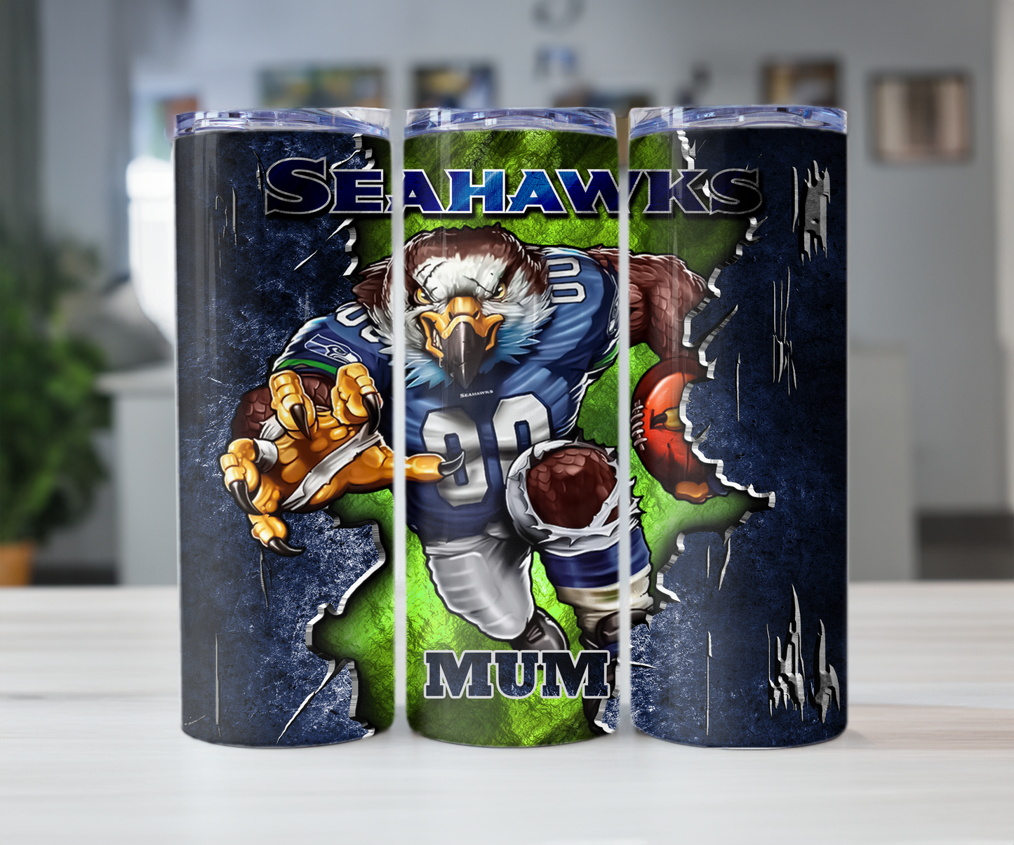 Seattle Seahawks Football Team 20oz Tumbler with Straw