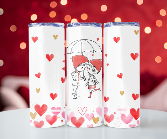 Couple under umbrella 20oz Tumbler with Straw