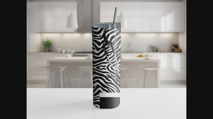 Zebra print Scrubs 20oz Tumbler with Straw