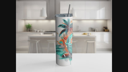 Miami Dolphin Helmet 20oz Tumbler with Straw