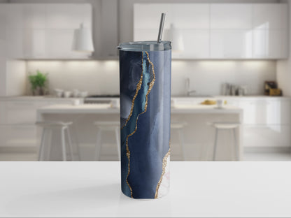 Blue Marble 20oz Tumbler with Straw