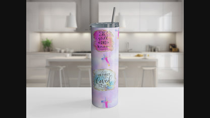 Pray more worry less 20oz Tumbler with Straw