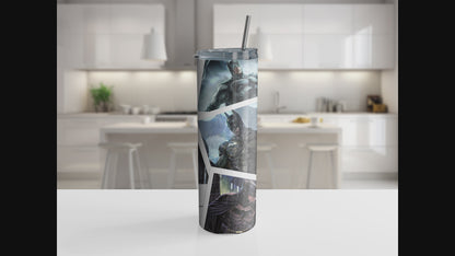 Batman comic character Flowers 20oz Tumbler with Straw