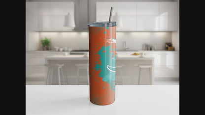 Miami Dolphin 20oz Tumbler with Straw