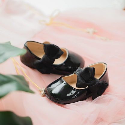 Infant Baby Girls Soft Sole Bowknot Princess Wedding Dress Mary Jane Flats Prewalker Newborn Light Baby Sneaker Shoes