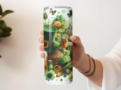 St Patrick day 20oz Tumbler with Straw